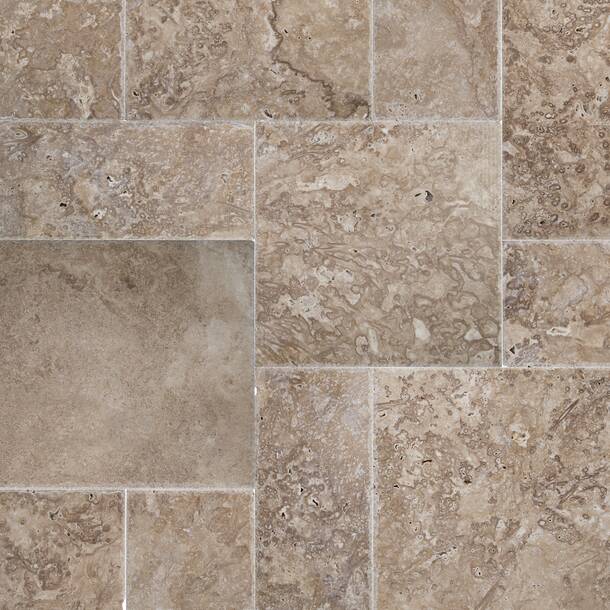 Msi Tuscany Beige Pattern Honed Unfilled Chipped Travertine Floor And Wall Tile 16 Sq Ft 8543